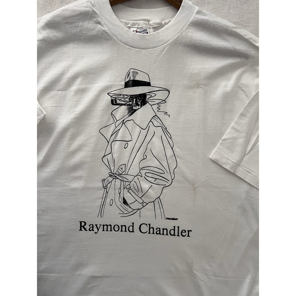 Vintage Raymond Chandler T-Shirt Mens XL Detective Crime Novel Art 1989 DEADSTOK